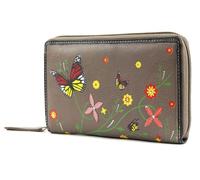 bruno banani Porte-monnaie gris jaune en cuir pour femme - Butterfly Large Zip Around Taupe 56183