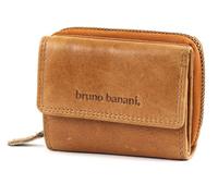 bruno banani Porte-monnaie marron en cuir pour homme - Lavato Wallet Zip With Flap Cognac 65348