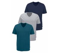 Bruno Banani T-Shirt bleu marine / gris chiné / pétrole, Taille M