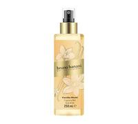 bruno banani Vanilla Muse Body & Hair Splash pour elle Parfum fruité ambré à fleurs blanches, pêche et vanille, intense, durable et séduisant, féminin, 250 ml