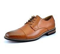 Bruno Chaussures de Ville Homme Oxfords en Daim Chaussure Costume à Lacets Hommes Classiques pour Travail Marron Prince-6 Taille 42