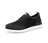 Bruno Marc Baskets à Lacets pour Hommes Respirante et Décontractée Chaussures Oxfords Confortables Chaussure Homme Ville,Size 46,Noir/Gris,GRAND-02