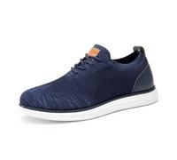 Bruno Marc Baskets à Lacets pour Hommes Respirante et Décontractée Chaussures Oxfords Confortables Chaussure Homme Ville,Size 46,Bleu/Foncé,GRAND-02