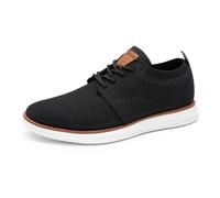 Bruno Marc Baskets Oxford pour Hommes Respirant et Décontracté Chaussures Sportives Confortables Oxfords pour Le Bureau GRAND-01,Size 46,Noir,GRAND-01