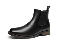 Bruno Marc Bottes Hommes Confortable Bottes Chelsea Décontractées et Antidérapante Bottines Homme,Size 44.5,Noir-PU,BMUMAB2402