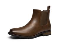 Bruno Marc Bottes Hommes Confortable Bottes Chelsea Décontractées et Antidérapante Bottines Homme,Size 44,Marron-PU,BMUMAB2402