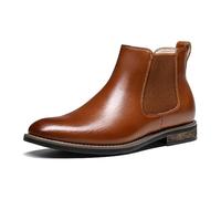 Bruno Marc Bottine Homme Cuir Chelsea Boots Mode Chaussures Confortables Bottes Hommes Brun URBAN-06-1 Taille 41.5EU/8.5US