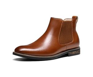 Bruno Marc Bottine Homme Cuir Chelsea Boots Mode Chaussures Confortables Bottes Hommes Brun URBAN-06-1 Taille 42EU/9US