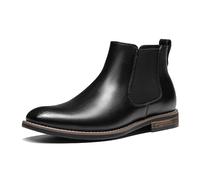 Bruno Marc Bottine Homme Cuir Chelsea Boots Mode Chaussures Confortables Bottes Hommes Noir URBAN-06-1 Taille 41EU/8US