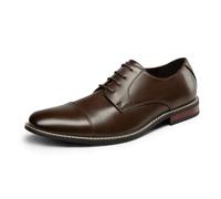 Bruno Marc Chaussure Homme Ville Classique et Élégante Chaussures Oxfords Formelles pour Hommes Confortables,Size 39,Marron Foncé,BMUMOX2528