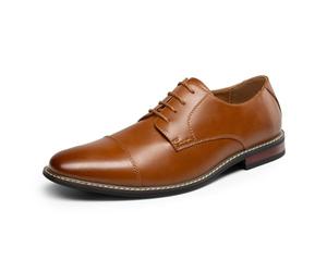 Bruno Marc Chaussure Homme Ville Classique et Élégante Chaussures Oxfords Formelles pour Hommes Confortables,Size 47,Brun,BMUMOX2528