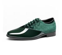 Bruno Marc Chaussures de smoking classiques en velours verni à lacets pour homme Caden Oxford