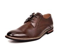 Bruno Marc Chaussures de Ville Homme Oxfords Classique Chaussure Costume Fermeture à Lacets Entreprise Officiel pour Travail Prince-16,Size 43,Marron/Foncé,PRINCE-16