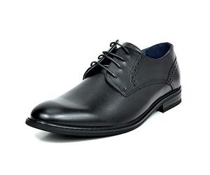 Bruno Marc Chaussures de Ville Homme Oxfords Classique Chaussure Costume Fermeture à Lacets Entreprise Officiel pour Travail Prince-16,Size 41.5,Noir,PRINCE-16