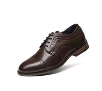 Bruno Marc Chaussures Derby de Ville à Lacets Prince-K1 Habillées Marron Foncé Classiques Oxford pour Garçons Taille 4 US Big Kid / 36 EU