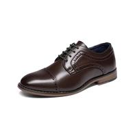 Bruno Marc Chaussures Garçon à Lacets Ville Oxford Classiques Habillées Confortable,Size 36,Marron/Foncé,Prince_K1