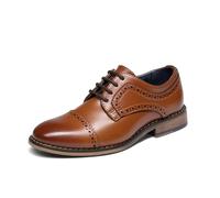 Bruno Marc Chaussures Garçon à Lacets Ville Oxford Classiques Habillées Confortable,Size 38.5,Brun,Prince_K1