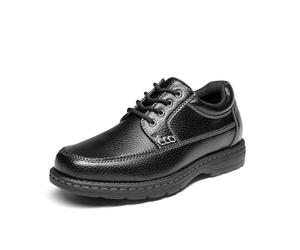 Bruno Marc Chaussures habillées à bout carré pour homme, Cuir noir, 10.5