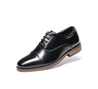 Bruno Marc Chaussures habillées classiques à lacets pour enfants, chaussures Derby Oxfords, chaussures de mariage SBOX2328K-NEW, Noir , 26.5 EU