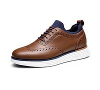 Bruno Marc Hommes Chaussures Oxfords Derby Chaussure Ville Homme pour Bureau Costume Mariage,Size 41,Brun,SBOX2326M-E