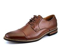 Bruno Marc Hommes Oxfords Derby Chaussure Ville Brogues Chaussures Mariage Dressing Chaussures Lacets Business Noir,Size 44.5,Marron/Foncé,Prince-6