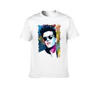 Bruno Mars American Singer R&B Pop Rock Hip Hop Music Mens T-Shirt White Unisex Tee XL