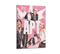 Bruno Mars E Rosé APT Affiches sur toile avec signature limitée - Affiches de couverture d'album - Affiches esthétiques - Décoration murale pour salle de classe, chambre à coucher - 30 x 45 cm - Cadre