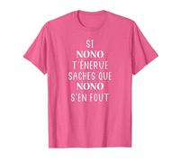 Bruno Si Arnaud t'énerve saches Que Nono s'en fout T-Shirt, Homme, Rose Chiné, S