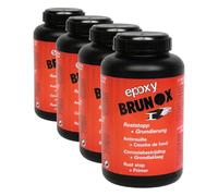 Brunox 1813021 Bepoxy1000Ml Epoxy Convertisseur de Rouille 1L, Noir, claire (Lot de 4)