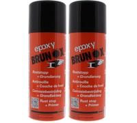 Brunox BEPOXYSPRAY400 Epoxy convertisseur de rouille 400ml (Lot de 2)