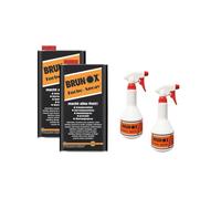 Brunox Turbo Spray Lot de 2 huiles pour vélo, noir/orange, 2 x 5 l, 2 x 500 ml