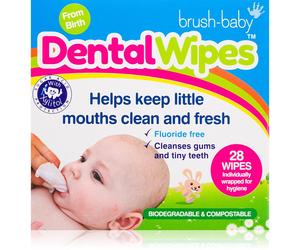 Brush Baby DentalWipes lingettes pour les dents pour enfant 28 pcs