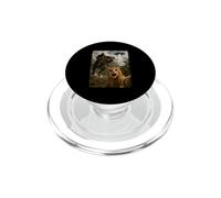 Brush Cat Selfie Bigfoot Riding T Rex UFO Meme Funny Graphic PopSockets PopGrip pour MagSafe