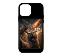 Brush Cat Selfie T Rex Meteor Dinosaur Meme Graphic Funny Coque pour iPhone 12 Mini