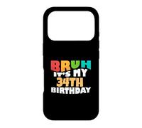 Brush, C'est Mon 34e Anniversaire, célébration de Mon Trente-quatrième Anniversaire Coque pour iPhone 17 Pro
