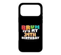 Brush, C'est Mon 34e Anniversaire, célébration de Mon Trente-quatrième Anniversaire Coque pour iPhone 17 Pro Max