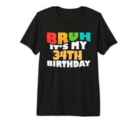 Brush, C'est Mon 34e Anniversaire, célébration de Mon Trente-quatrième Anniversaire T-Shirt Haut de Gamme