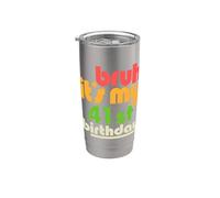 Brush, c'est mon 41e anniversaire, célébration de mon quarante et unième anniversaire Gobelet isotherme en acier inoxydable double paroi