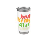 Brush, c'est mon 41e anniversaire, célébration de mon quarante et unième anniversaire Gobelet isotherme en acier inoxydable double paroi