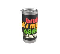 Brush, c'est mon 68e anniversaire, célébration de mon soixante-huitième anniversaire Gobelet isotherme en acier inoxydable double paroi