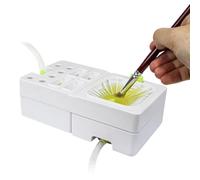 Brush Cleaners for Paint, Electric Paintbrush Cleaner, Paint Water Dispenser, Paint Brush Washer, Electric Paintbrush Cleaner with Paint Water Distributeur for Family, Friends, Home and Outdoors