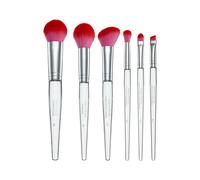 Spectrum Collections Brush Club Lot de 6 pinceaux de maquillage rose Spectrum pour teint, poudre, anti-cernes, fard à paupières, sourcils, kit de pinceaux de maquillage professionnels avec poils
