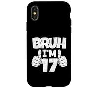 Brush, J'Ai 17 Ans, Un dix-septième Anniversaire drôle, garçon, 17e Anniversaire Coque pour iPhone X/XS