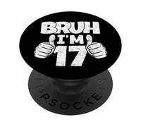Brush, J'Ai 17 Ans, Un dix-septième Anniversaire drôle, garçon, 17e Anniversaire PopSockets PopGrip Adhésif