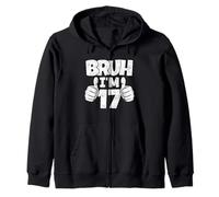 Brush, J'Ai 17 Ans, Un dix-septième Anniversaire drôle, garçon, 17e Anniversaire Sweat à Capuche
