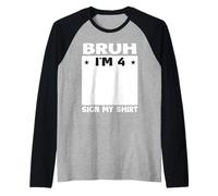 Brush, J'Ai 4 Ans, Signe Mon 4e Anniversaire Manche Raglan