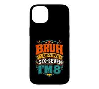 Brush : J'Ai survécu à Six Ans, Sept, Huit Ans, Anniversaire Amusant Coque pour iPhone 14 Plus