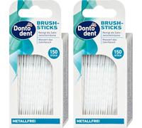 Brush Sticks Lot de 2 brossettes interdentaires sans métal 150 pièces par paquet pour massage interdentaire et gencives
