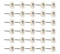 Brush Wheel Flat Mini Wood Carving Removal Polishing Tools 30Pcs Durable Abrasive Brush Set For Metal Wood Leather Polishing Inner Diameter 3mm Outer Diameter 25mm (crinière de laine)