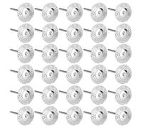 Brush Wheel Flat Mini Wood Carving Removal Polishing Tools 30Pcs Durable Abrasive Brush Set For Metal Wood Leather Polishing Inner Diameter 3mm Outer Diameter 25mm (fil d'acier)